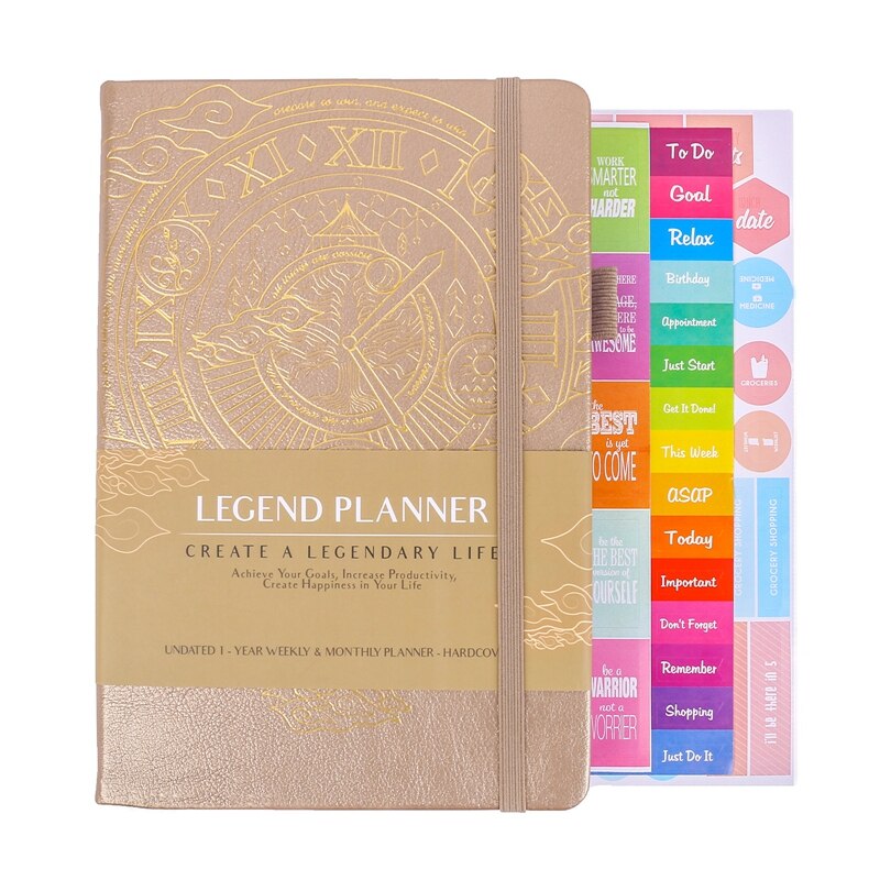 Hourly Schedule Edition Deluxe Weekly &amp; Daily Organizer with Time Slots Time Management Appointment Book: gold