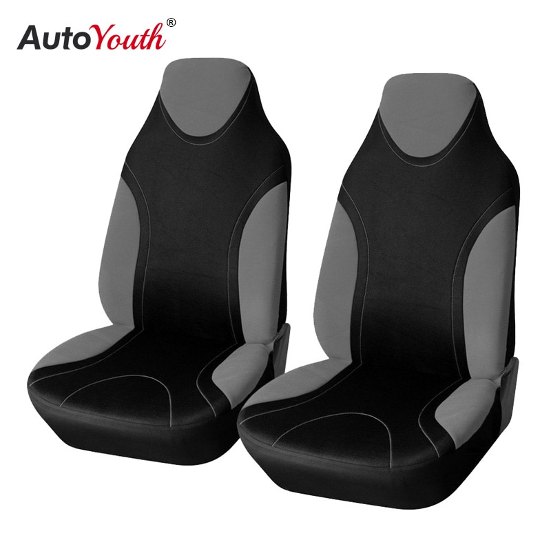 Autoyouth sports stil høj ryg spand bilsædebetræk 2 stk passer til de fleste auto interiør tilbehør sædebetræk 5 farver