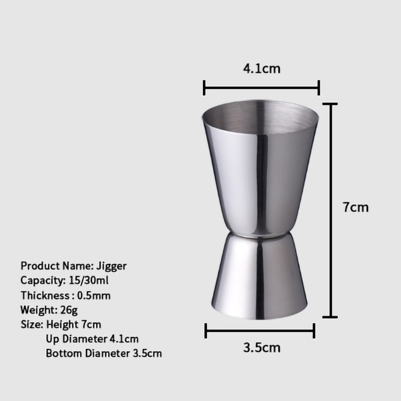 Premium Stainless Steel Bar Measures Jigger Bar Party Wine Cocktail Shaker Jigger Kit Dual Spirit Drink Measure Cup Bar Tool