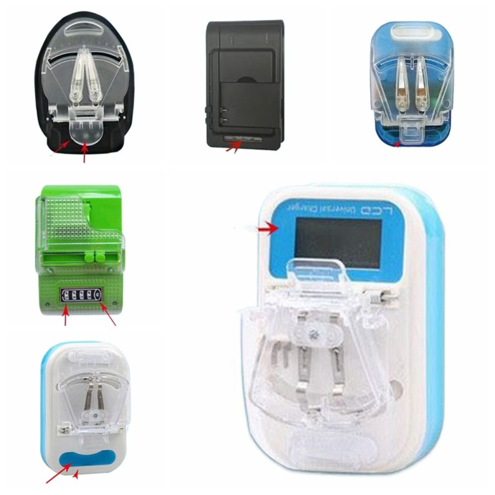 LCD Display Universal Battery Charger US Plug Universal Mobile Battery Charger Charging Adapter Cell Phones