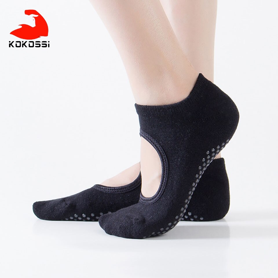 KoKossi de Yoga-Calcetines antideslizantes para mujer, medias deportivas cómodas de algodón, respetuosas con la piel, Pilates, 1 par: 1