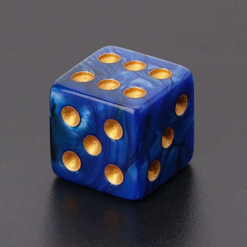 10pcs 15mm Multicolor Acrylic Cube Dice Beads Six Sides Drinking Dice Portable Table Games Toy