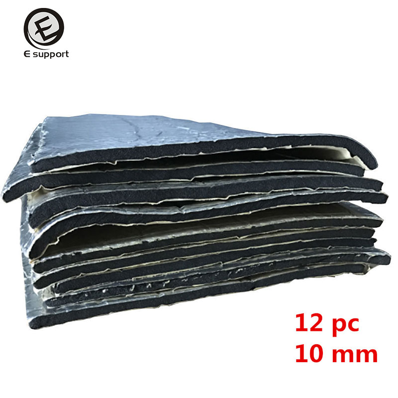Ee støtte universal 12 stk 10mm lydisolerende plader varmeisolering bomuld 50 x 30cm bil skum glasfiber auto interiør dele