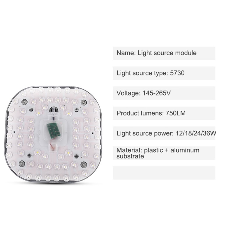 LED Ceiling Lamps Module 12W 18W 24W 36W LED Light Replace Ceiling Light Source Easy Installation Indoor Lighting
