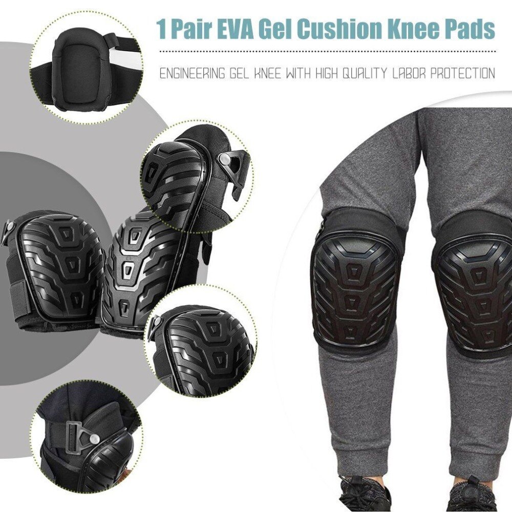 1 Pair Knee Pads for Work With Heavy Duty Foam Padding Workplace Safety Self Protection For Gardening, Cleaning and Construction