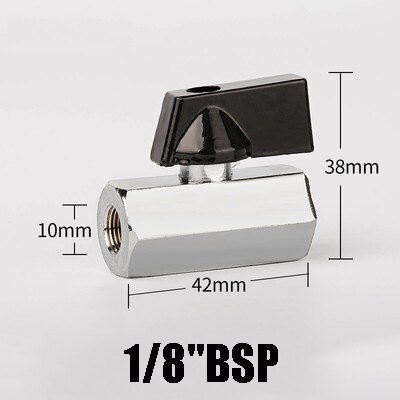 1/8" 1/4" 3/8" 1/2" Threaded Mini Brass Ball Valve BSP Male To Female Air Compressor Water Gas Oil Shut Off Valve: Male Male 01