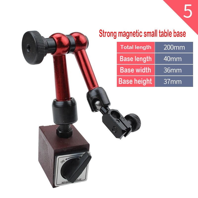 Mechanical magnetic large table seat magnetic strong lever stand bracket strong Vientiane Dial indicator installed 8mm hole: Blue