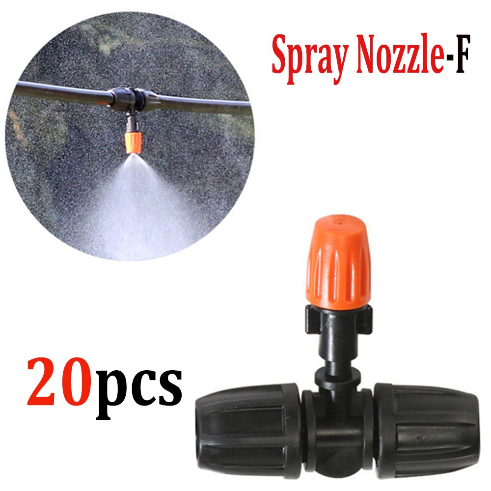 20/50 st munstycke immande droppspruta mikro automatiskt droppbevattningssystem justerbart finfördelningssprinkler jordbruksvattenverktyg: Munstycke-f -50 st