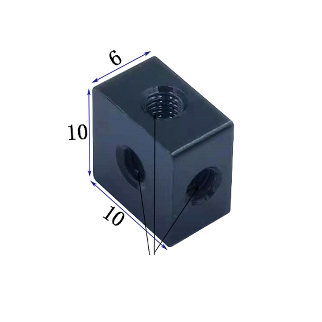 2x 6-Zijdig M3 Schroef Gaten Moer Blok Aluminium M3 Locking Aansluiting Voor Slr Camera 'S Foto Voet Spikes duim Schroef Chassis