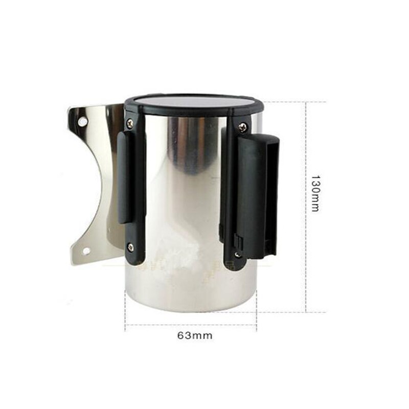 Red Retractable Ribbon Barrier Crowd Control Outdoor Stainless Steel Wall Mount Red Belt Sport Stanchion Queue