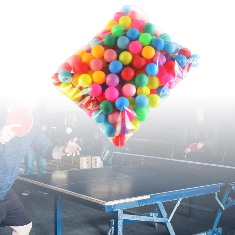 P0RA 50pcs Farbige Pingpong -Ball -Unterhaltungstisch Tennisball Waschbarer Spielball