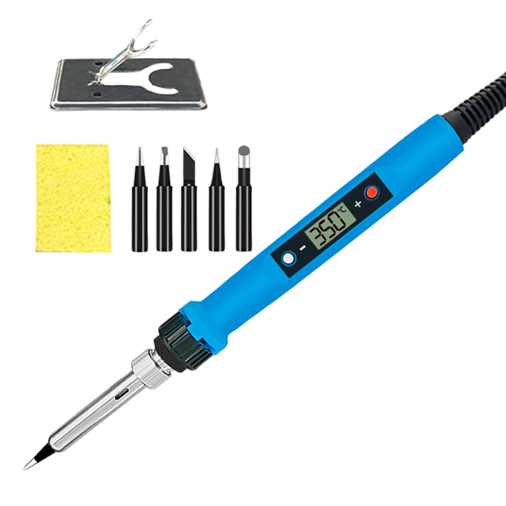 80W Soldering iron adjustable temperature solder iron tips welding rework tools Ceramic heater plastic box Soldering iron kit: 936 L1 / EU