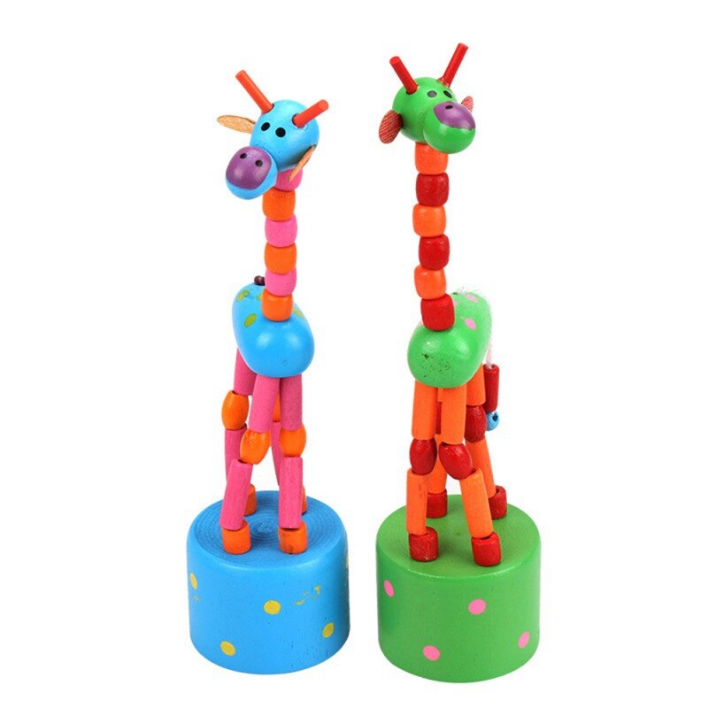 1 Stuk Dansen Peuter Kinderen Leren Speelgoed Houten Dier Giraffe Baby Kids Developmental Speelgoed Ondersteuning 2