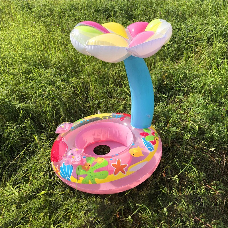 Baby Swimming Float Ring Inflatable Floating Float Lying Swimming Children Circle Inflatable Double Raft Swim Ring Kids Pool Toy: T6