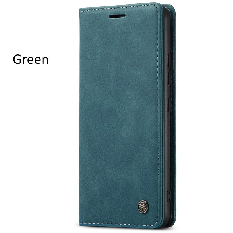 Magnetische Wallet Leather Flip Case Voor Samsung Galaxy M30S M21 Retro Coque Boek Matte Cover: For M21 / Green