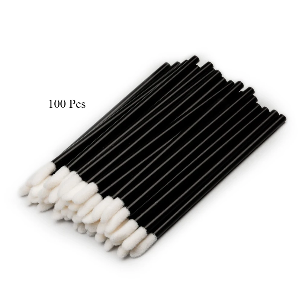 Jednorazowe pędzelki robić ust robić makijażu, szminki, błyszczyka, aplikatory, aplikatory robić cieni robić powiek, zestaw pędzli robić blendowania, narzędzia kosmetyczne 5 50 100 szt.: Czerwony