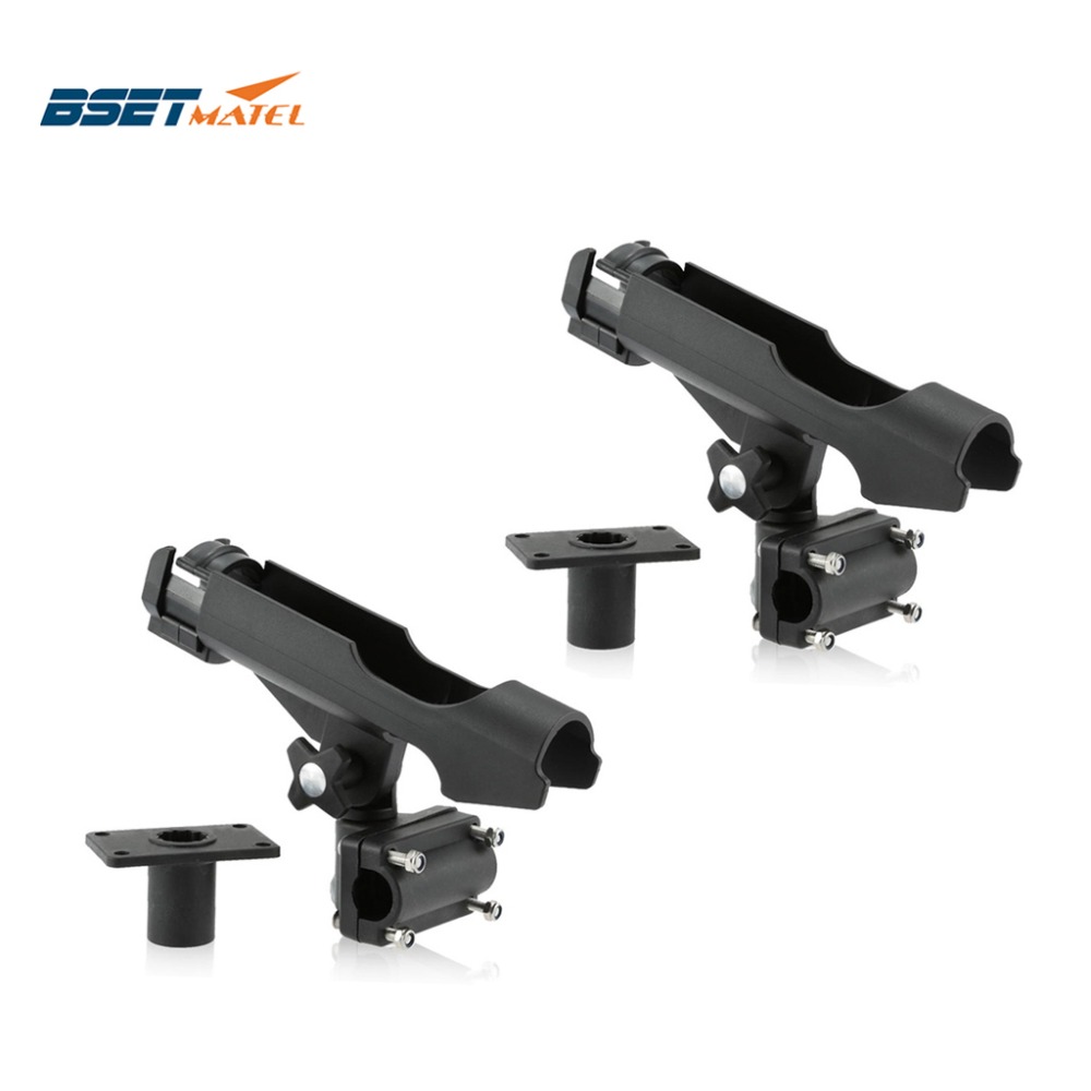 BSET MATEL 2X Rest Adjustable Removable 360 degree Fishing Rod rack Holder Kayak Boat Support Tools Accessories Pole Bracket