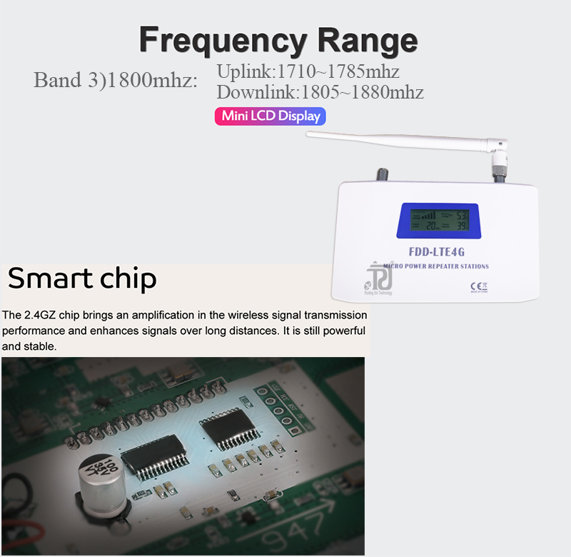 2g / 4g mobiltelefon signal booster lte 1800 cellulær forstærker 4g dcs 1800 mhz 4g mobil signal booster 4g internet signal repeater
