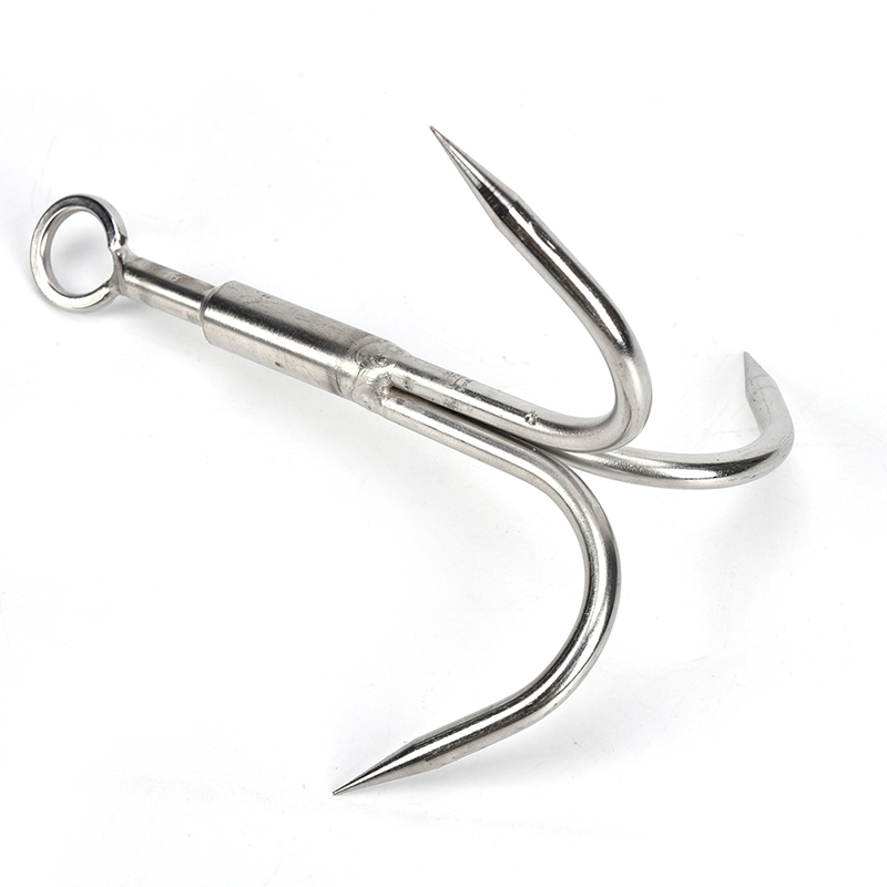 1pc 3 Claws Grappling Hook Climbing Survival Carabiner Tool Stainless Steel