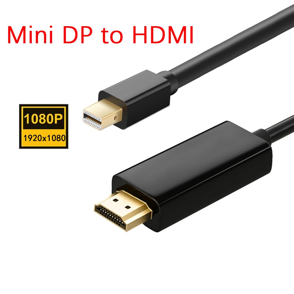 Displayport To HDMI-compatible Adapter 1080P 4K Display Port Converter for PC Laptop Projector MiniDP To Displayport Cable: miniDP to HD 1080P
