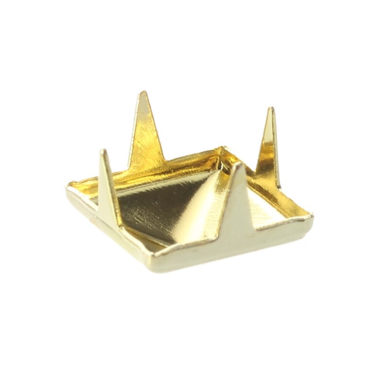 100x Gold 8Mm Piramide Studs Spots Punk Nailheads Spikes Voor Bag Schoenen Armband