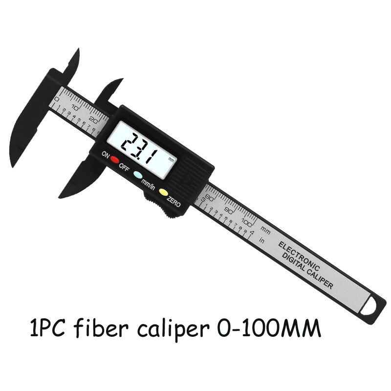 100mm 150mm Electronic Digital Caliper 6 Inch Carbon Fiber Vernier Caliper Gauge Micrometer Measuring Tool Digital Ruler: G Style