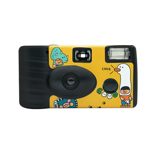 2022 Single Use One Time Disposable Film Camera with Flash 27 Exposure Photos 31mm F11 30mm F9 ISO400 FYE Retro Camera: yellow