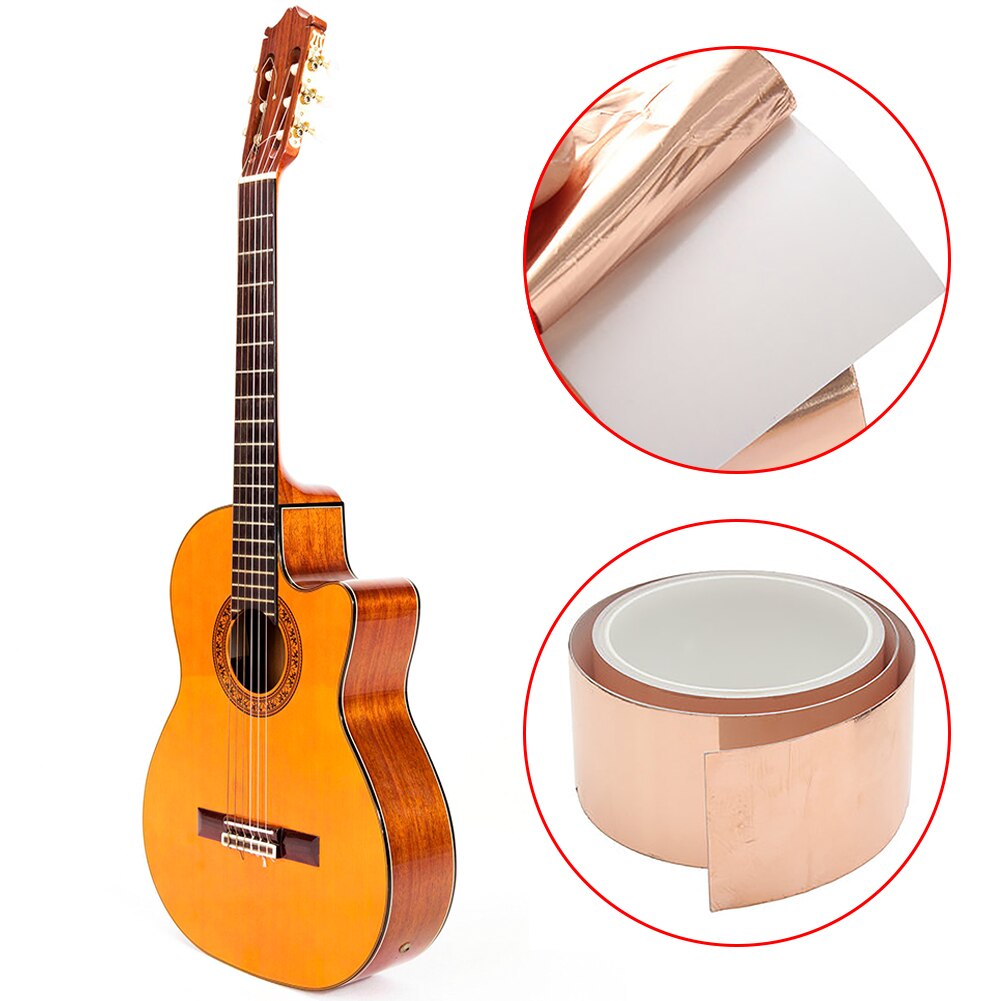 Guitar Copper Foil 50mmx3m Shielding Screening Tape Conductive Adhesive Stock