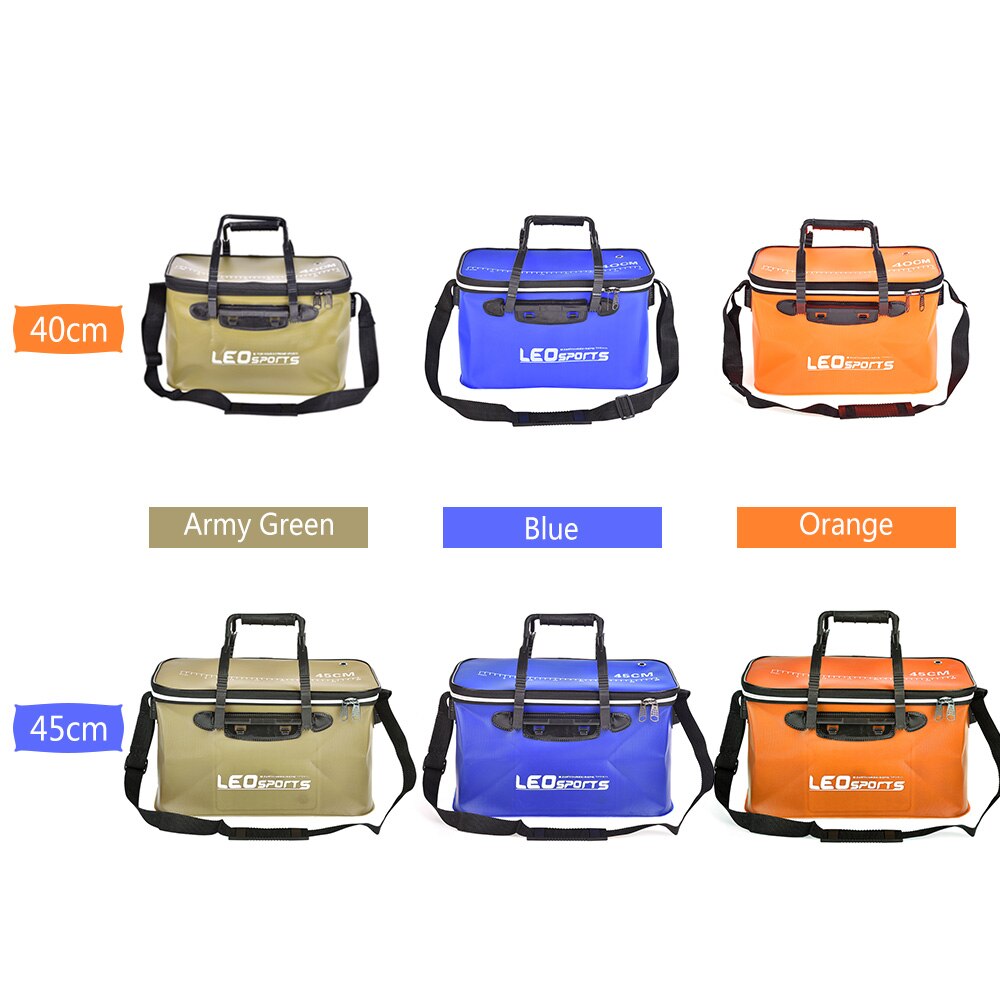 Leo 40Cm/45Cm Outdoor Opvouwbare Eva Emmer Vissen Bag Case Draagbare Camping Wandelen Emmer Met Handvat Voor pesca