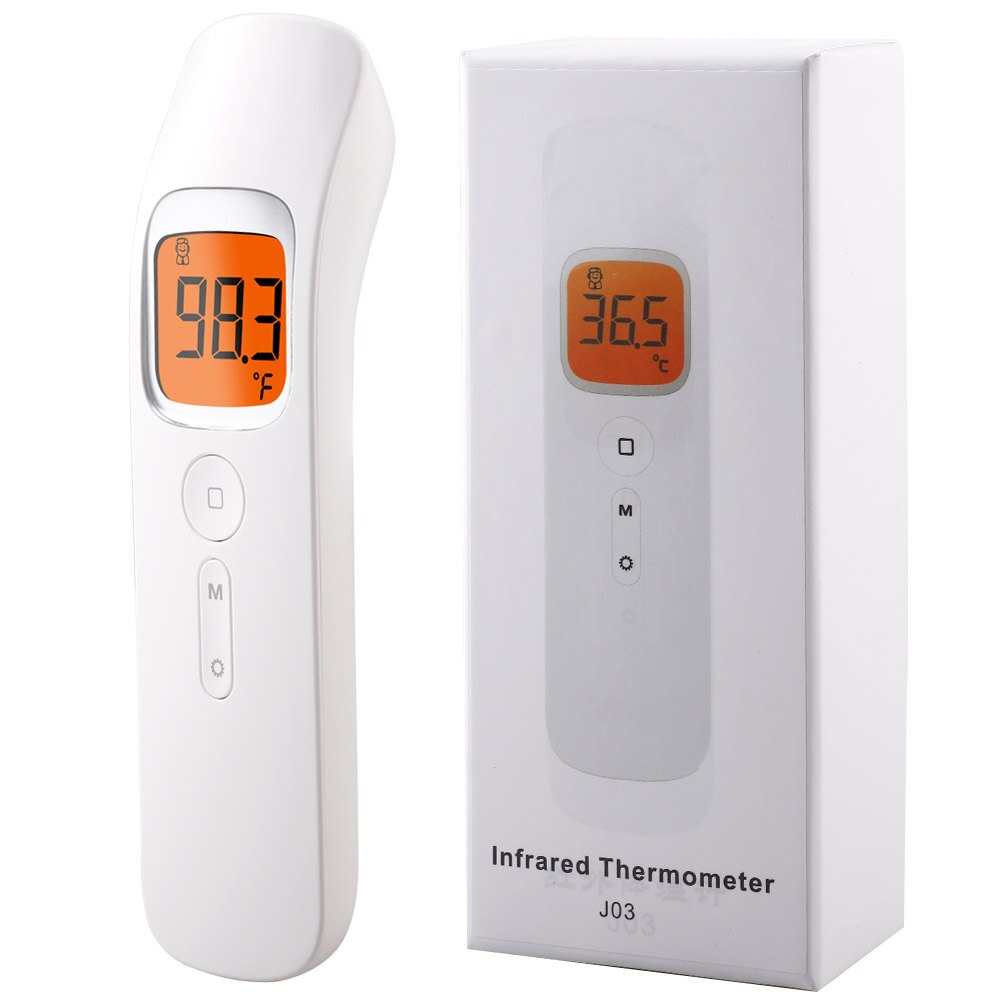 Digital lcd-baggrundsbelysning ikke-kontakt ir infrarødt termometer krop pande temperaturmåler med automatisk nedlukningsfunktion: A3