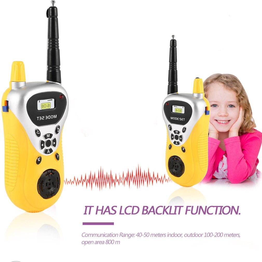 Mini Walkie Talkie para niños, intercomunicador electrónico portátil con Radio, Mini juguetes de mano, Radio bidireccional portátil, 2 uds.