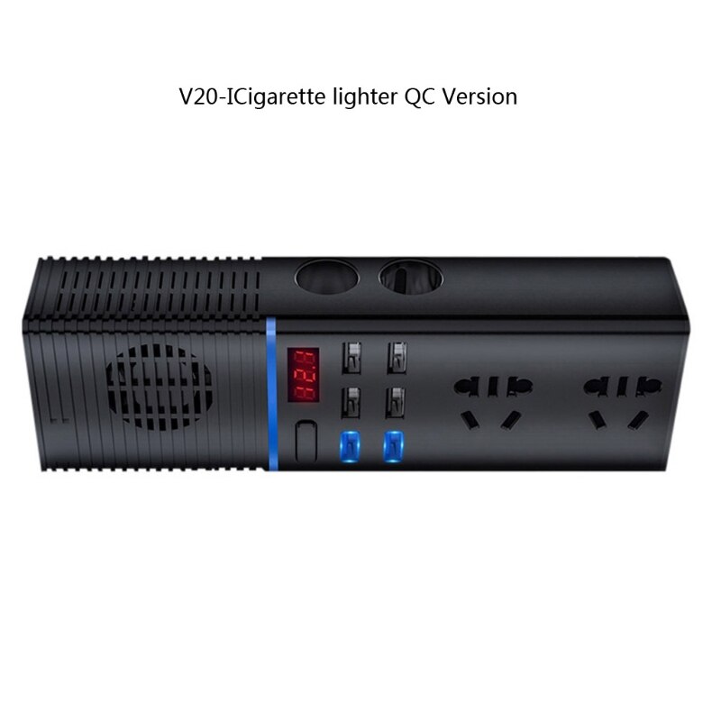 Auto-omvormer 12v/24v to 220v huishoudelijke stroomomvormer 200w qc 3.0 snellader