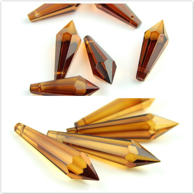 38MM/63MM/76MM de cristal de té Prisma de iluminación a cristales de vidrio de Icicle U gota colgante para venta