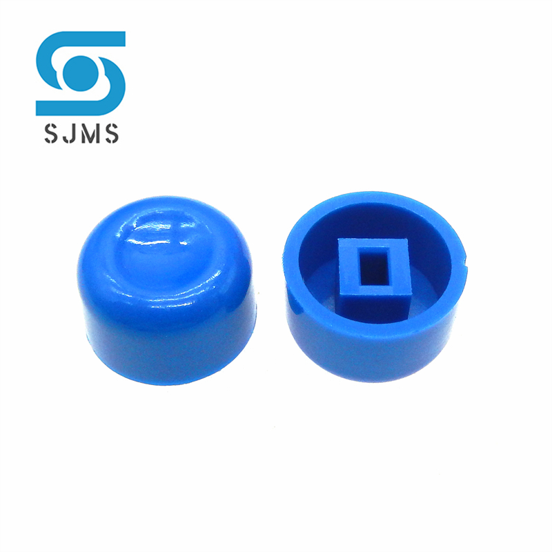 Capuchon de bouton-poussoir Tactile Micro A01, 50 pièces, pour interrupteurs 5.8x5.8, 7x7, 8x8x8.5x8.5mm, 7 couleurs, 13.2x7.8MM: Bleu