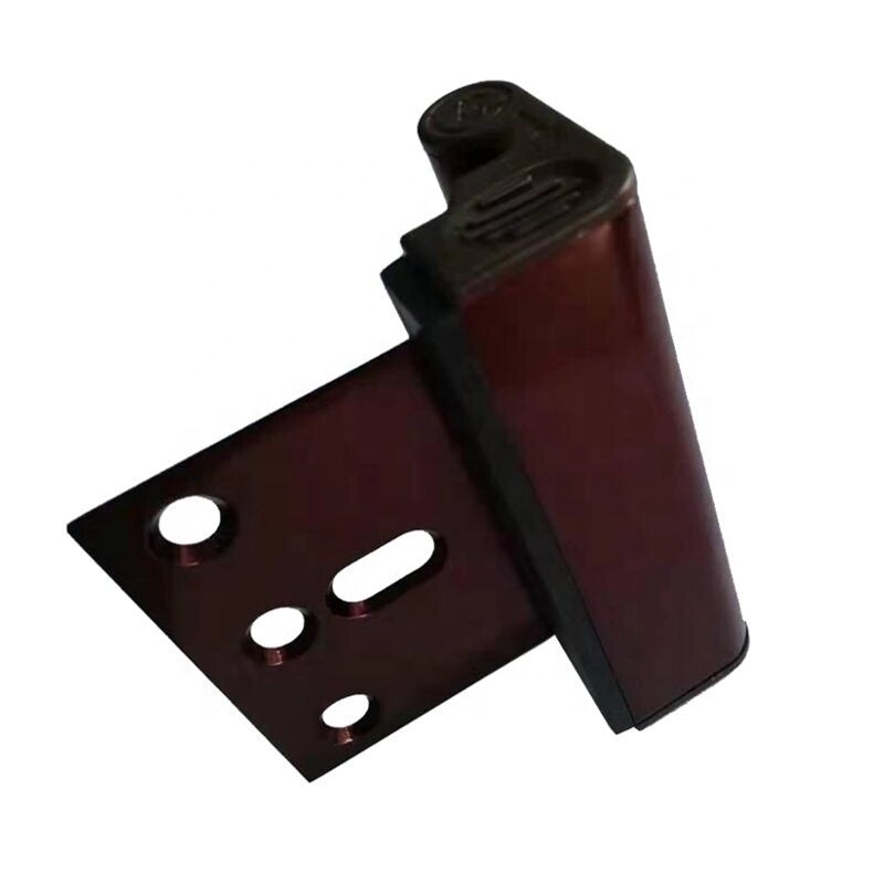 Aluminium Alloy U Door Reinforcement Lock Security Door Lock Home Child Proof Door Stopper: brown