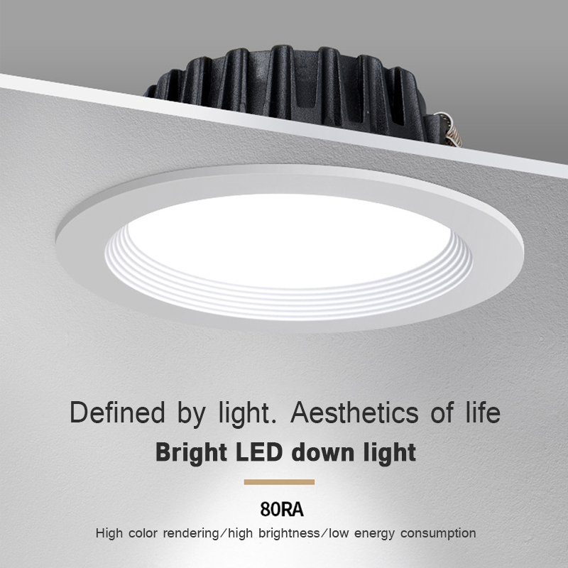 Luz empotrable LED regulable antideslumbrante 7/10/12/15W lámpara empotrable de techo iluminación dormitorio cocina lámpara integrada AC85-265V