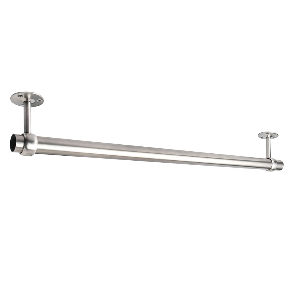 Flange bracket shower curtain rod fixing seat tube bracket stainless steel closet rod flange round tube bracket