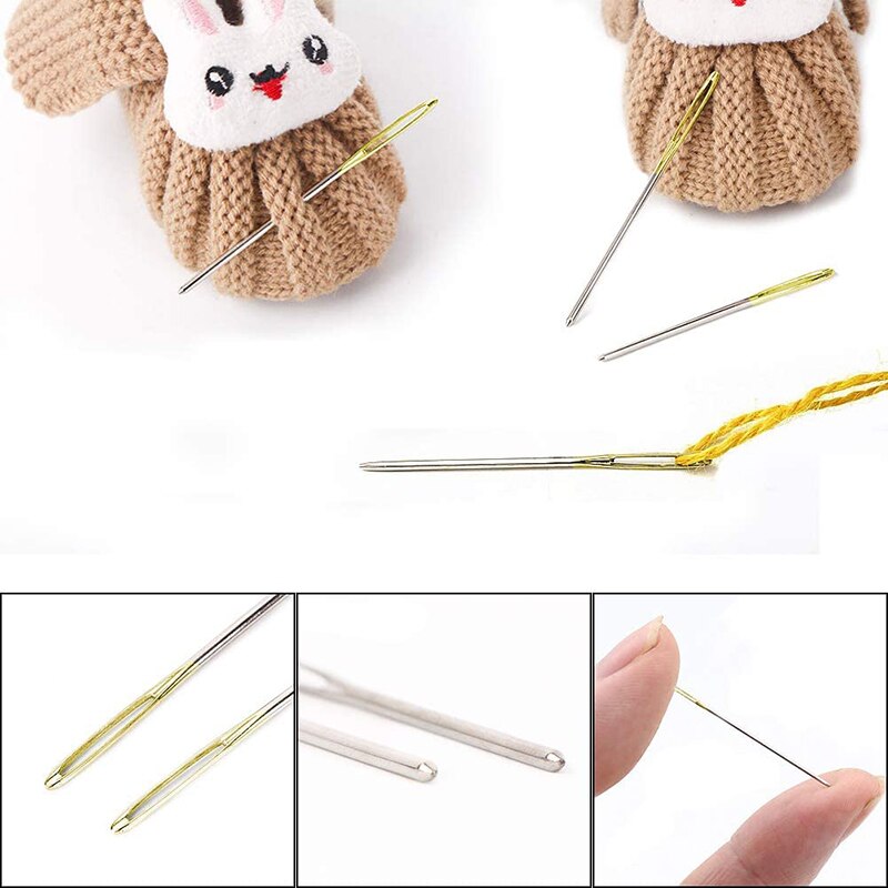 MIUSIE-Kit de herramientas para manualidades de cuero, punzón de costura, herramienta para Carpeta de hueso, hilo encerado, agujas de coser, accesorios de tijera, 12 piezas