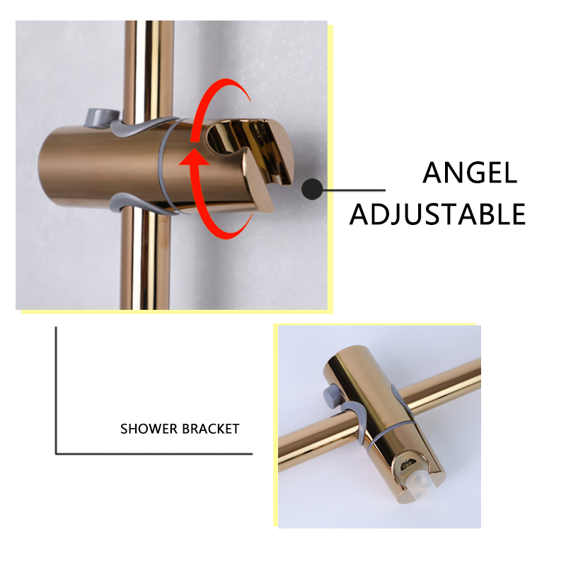 Shower Bar Angel Height Adjustable Sliding Hand Shower Bar Chrome Matt Black Stainless Steel 64cm Bathroom Fixtures