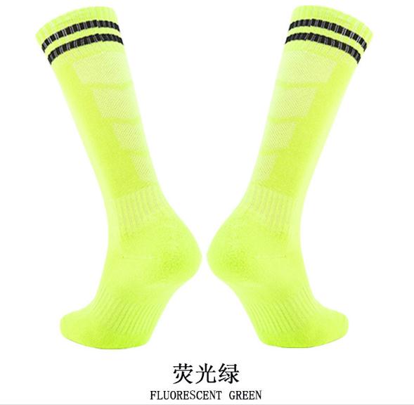 4 pairs/lot Soccer Socks Super Elite Men Kids Football Socks Anti-slip Outdoor Sports Socks: Neon / M 26 to 35