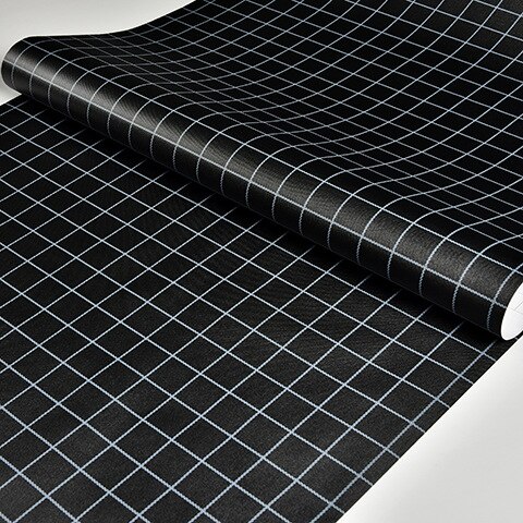 Selvklebende tapet svart/hvit vanntett pvc sovesal garderobe oppussing klistremerker dekorativ tapet barnerom hjemmeinnredning: D / 60 cm x 3m