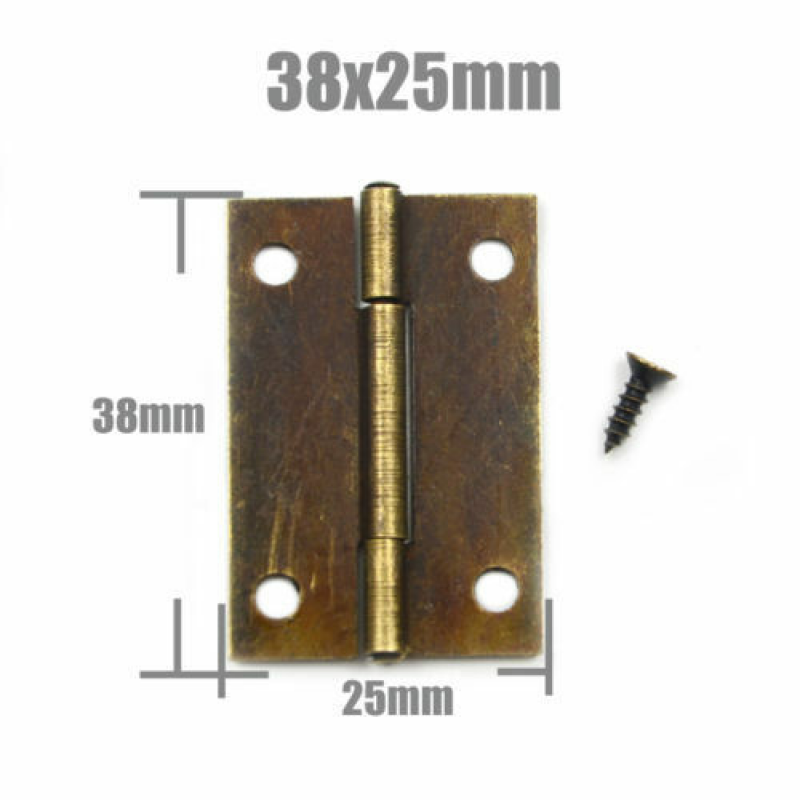 10 Stück Metallscharnier für Haus Miniatur Schrank Möbelbeschlag Home Hardware Mini verlängert Antik Messing Bronze Schmuck: orange