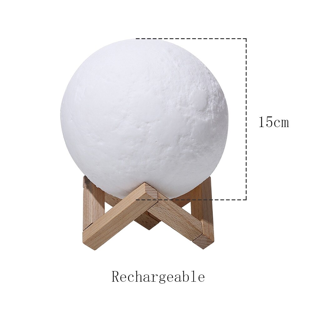 USB Moon Aroma Humidifier Essential Oil Diffuser Air Purifier Ultrasonic Mist Humidifier For Home&Office Aromatherapy: Rechargeable Battery / 1500ml