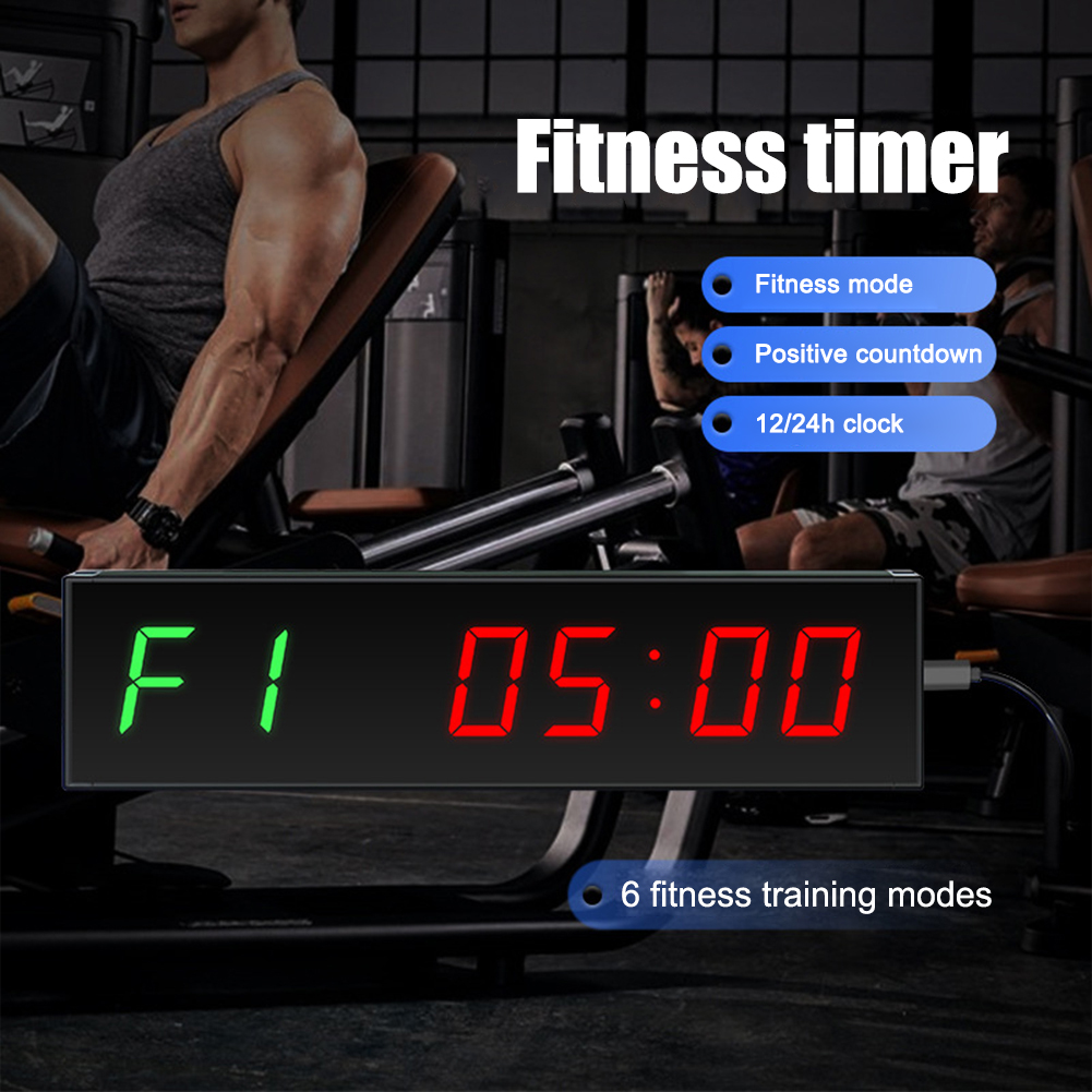 LED Interval Timer Type-C Plug-in Digitale Countdown Wandmontage Draadloze afstandsbediening Aluminiumlegering voor wedstrijdtraining