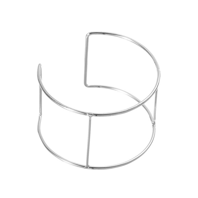 XINYAO 6 pcs/lot Dia 6.5cm Bracelet de manchette blanc Base Bracelet couleur or/argent bracelets paramètres pour les résultats de bijoux à bricoler soi-même F876