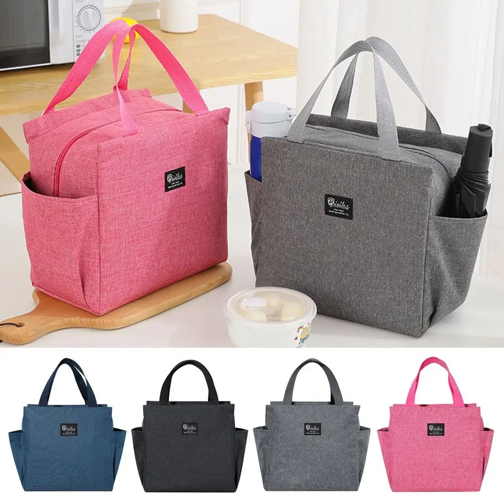 Bolsas térmicas para el almuerzo con cremallera multifuncional para mujer, bolsa térmica portátil impermeable de gran capacidad, bolsa aislante para comida de Picnic