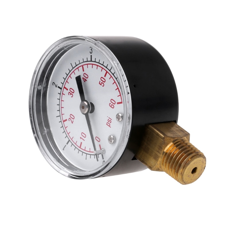 0-60 PSI Gauge Manometer Pressure Tester 1/4" NPT Mini Pressure Gauge Water Compressor Hydraulic Vacuum