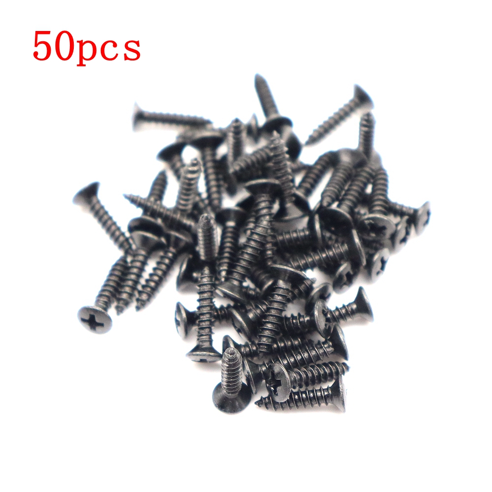 30/50/100 stk. elektrisk guitar bas slagplader bagplader jackplade monteringsskruer til st tl sg lp guitar 2.5 × 12mm: Lysegrøn