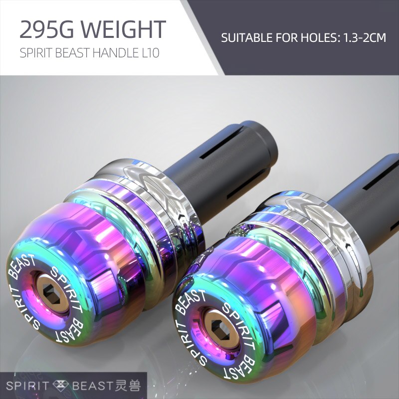 SPIRIT BEAST motorcycle handlebars modified parts motor handlebar balance plug handles Motocross anti-fall protection block: L10 silver