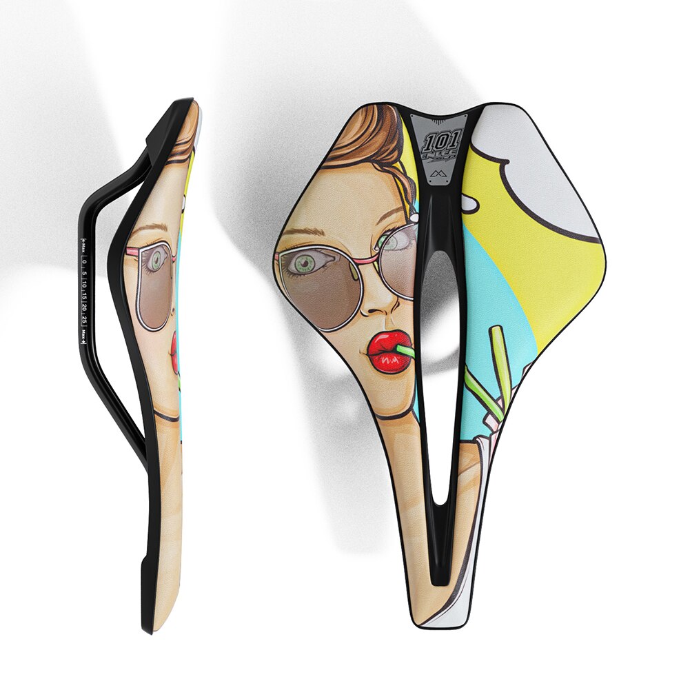 Racefiets Zadel Waterdichte Reflecterende Fiets Zadels Persoonlijkheid Patroon Mtb Hollow Out Ventilatie Zitkussen